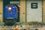 204's nose peers into the Metra Loco shop